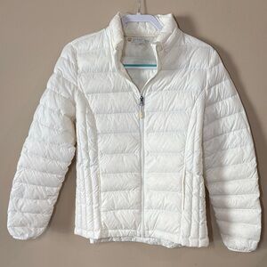 Heatkeep Women's White Quilted Down Packable Puffer Jacket, L